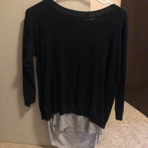 Sweater with Faux Blouse
